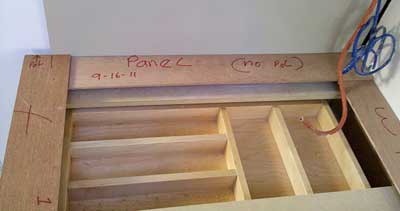 Cutting a template for a countertop