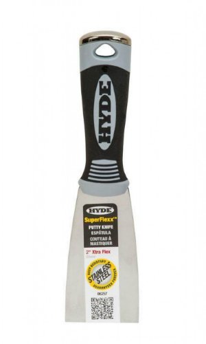 scraper-detail How to Fix Nail Holes with a HYDE® 2” SuperFlexx Stainless Steel Putty Knife
