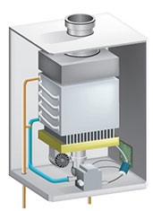 Gas-Operated Tankless Water Heater Diagram