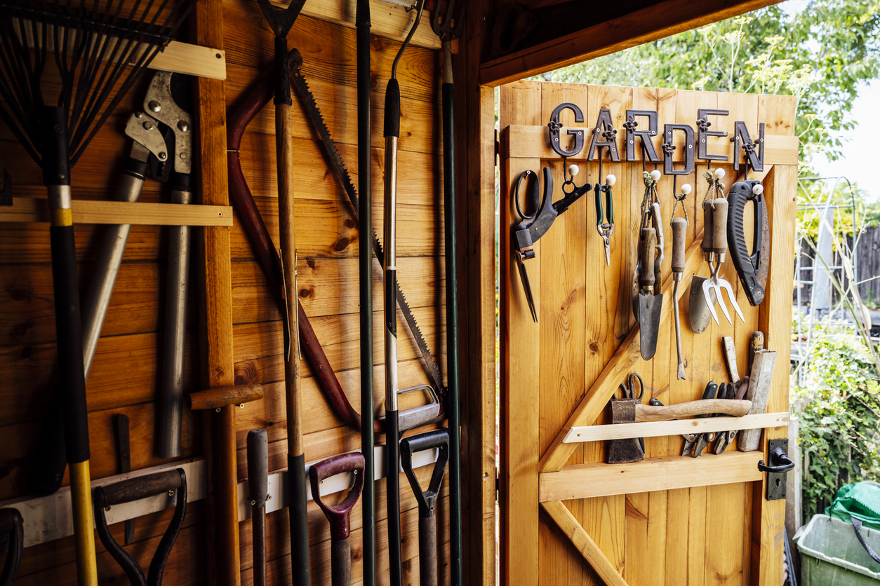 Garden Tool Storage in Shed