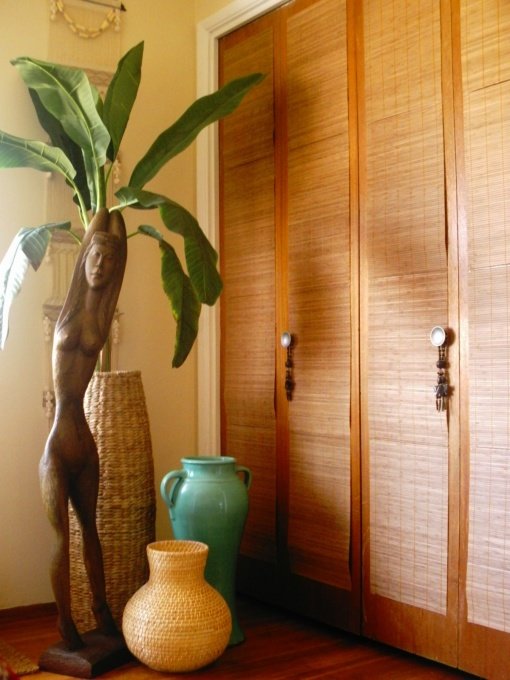 Closet Door DIY - Bamboo Mats