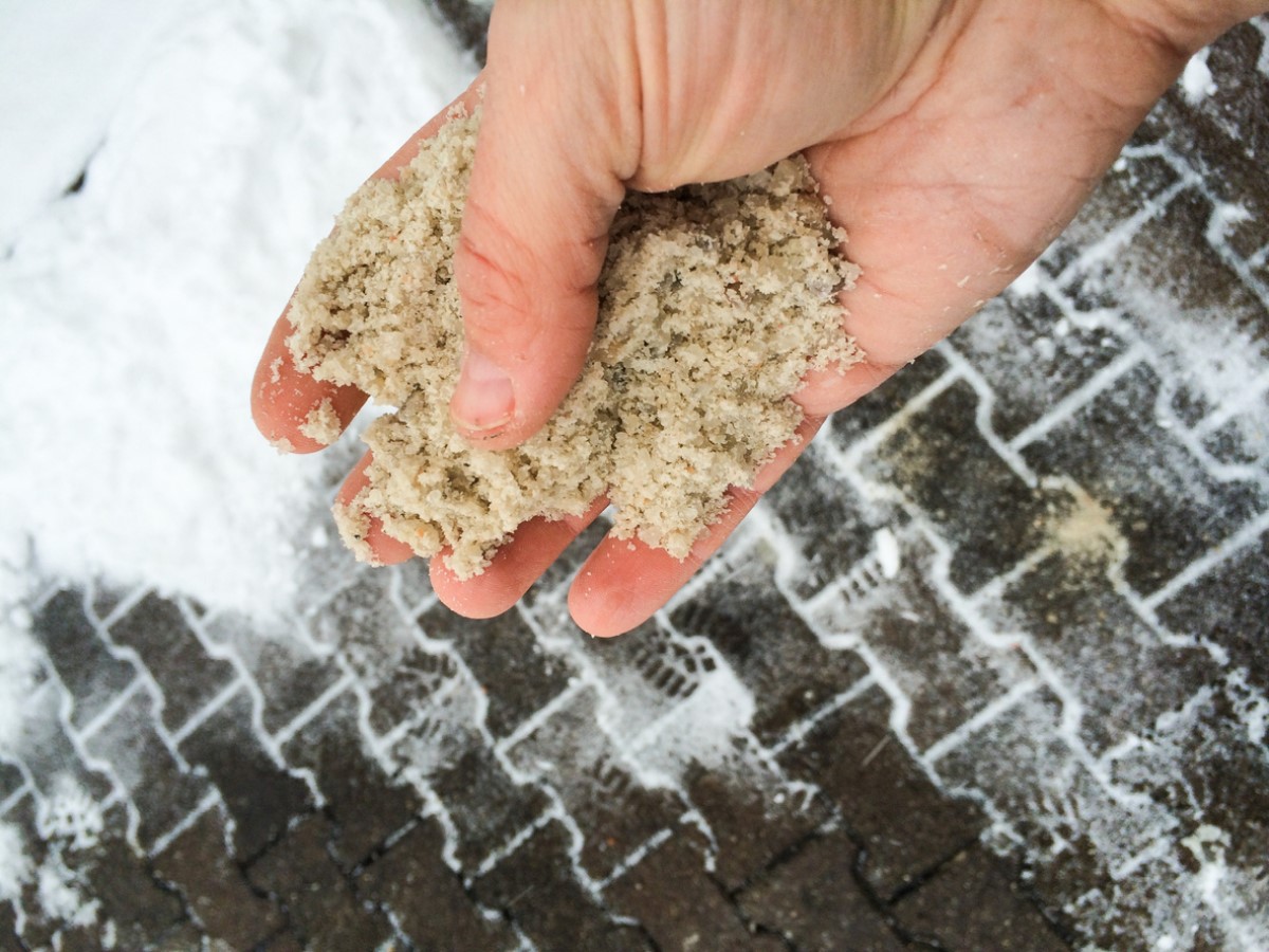 Sand on Icy Surfaces Prevents Slips