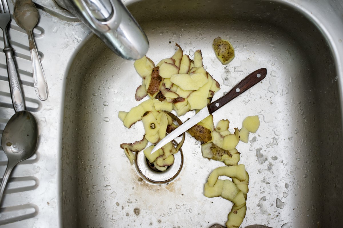 Do Not Grind Potato Peels When Using a Garbage Disposal
