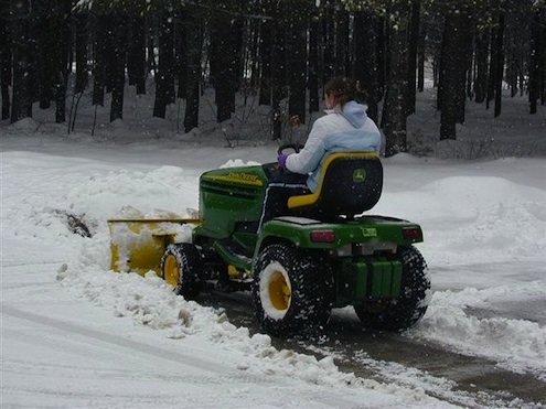John Deere Tractor with Front Snow Thrower