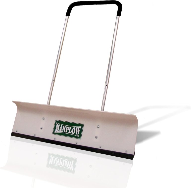 Manplow snow shovel on a white background