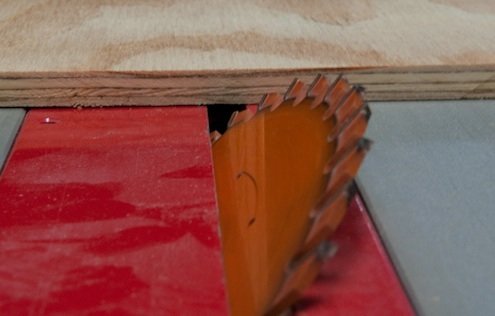 mitered corner table saw tilt