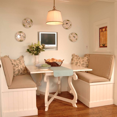 traditional kitchen banquette seating