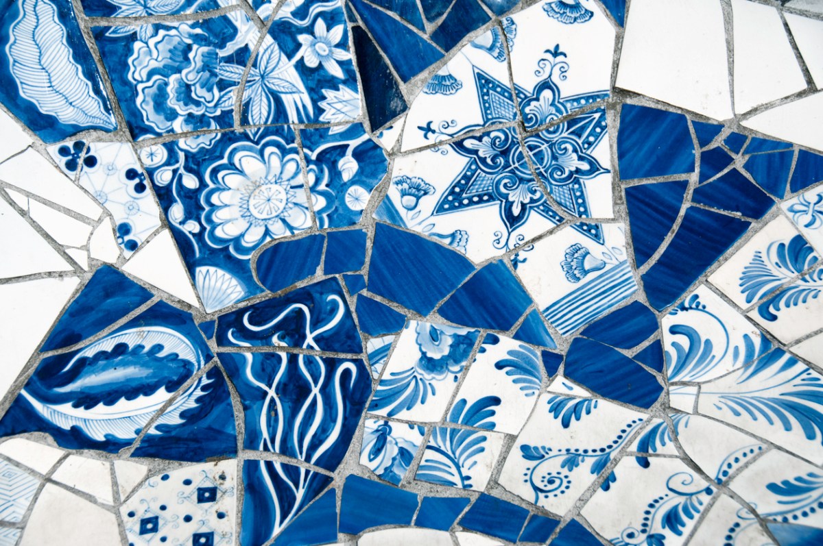 DIY Broken Tile Mosaic