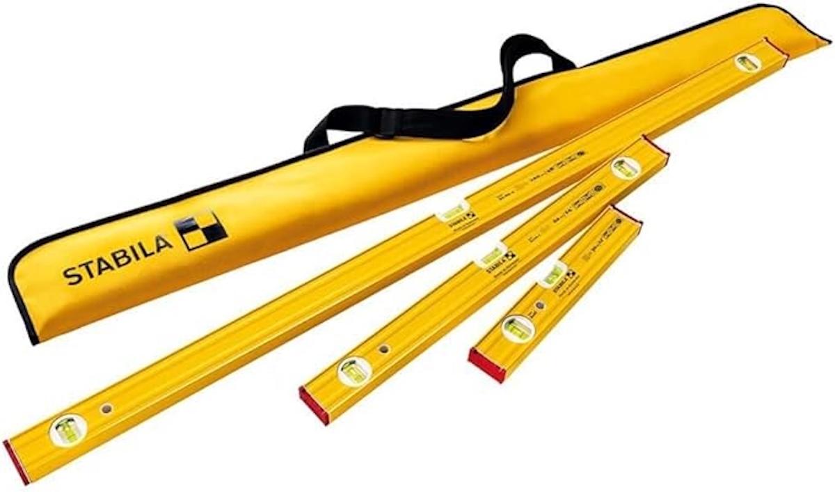 A bright yellow spirit level from Stabila.