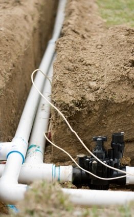How to Install an Underground Sprinkler System - Line Trench