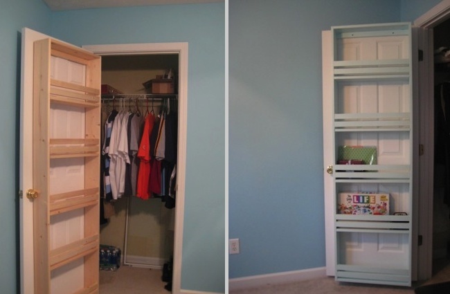 DIY Closet Organizer - Door Shelf