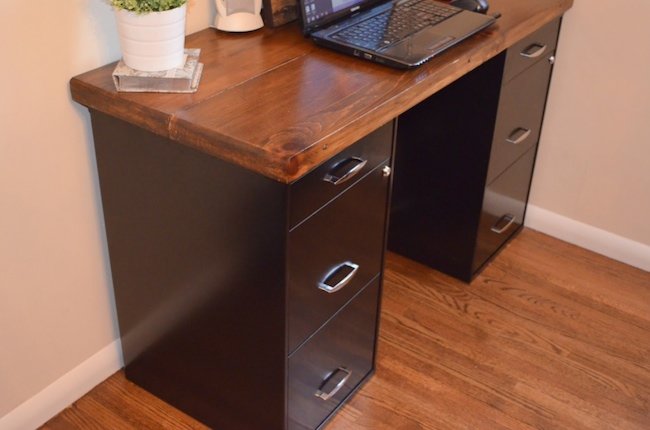 DIY File Cabinet Projects - Desk