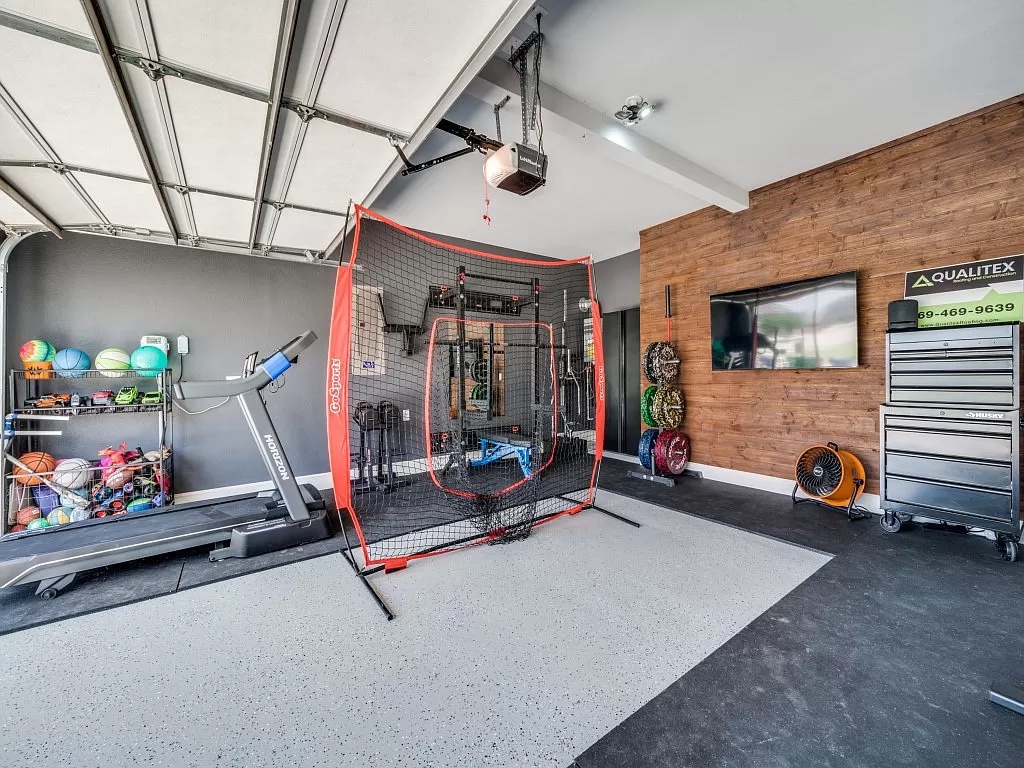 Garage converted into gym