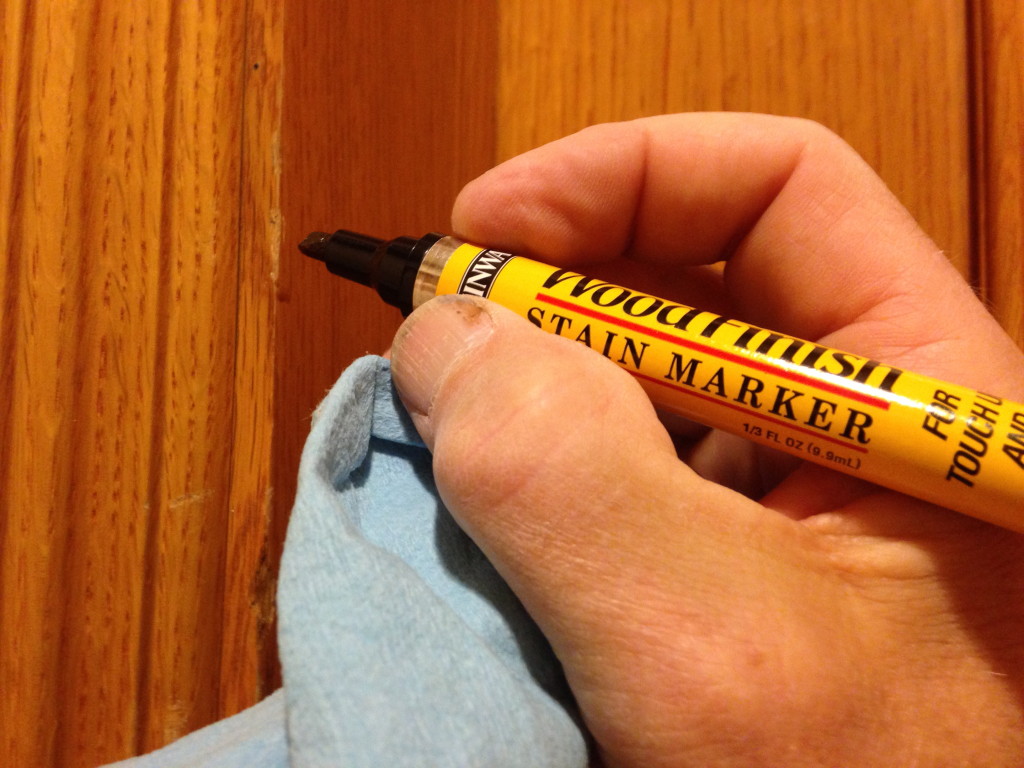Fixing Hardwood Floor Scratches with Stain Marker
