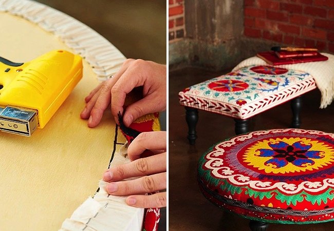 DIY Ottoman - Fabric