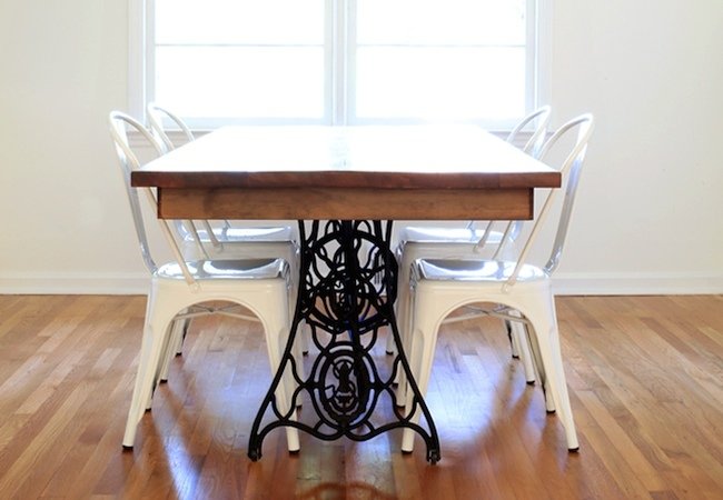 DIY Dining Table - Sewing Machine