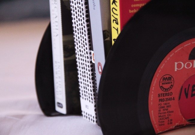 DIY Bookends - Vinyl Records