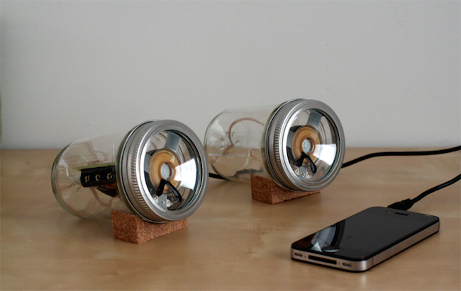 DIY Mason Jar Speaker Set