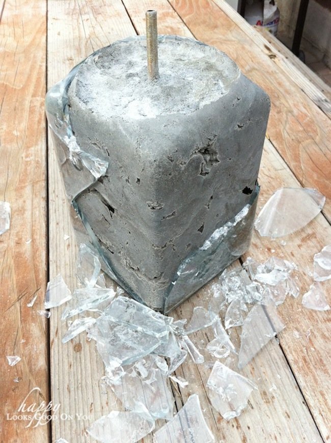 Breaking Mold for DIY Concrete lamp