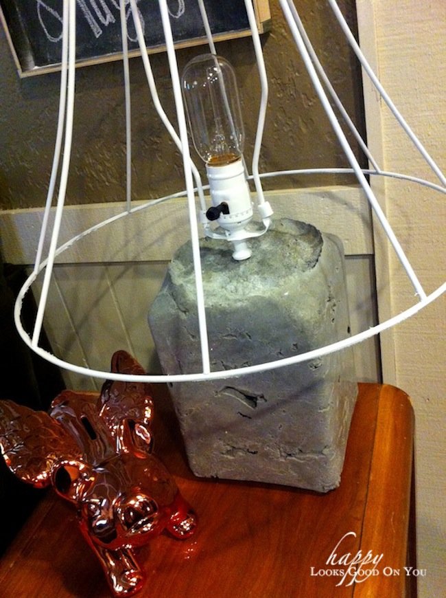 Finished DIY Concrete Lamp