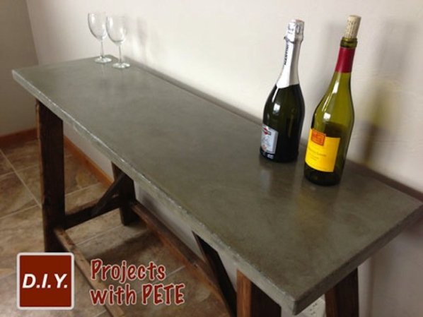 DIY Concrete Table Finished