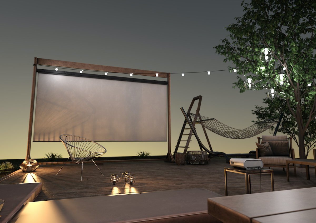 diy outdoor projector screen ideas