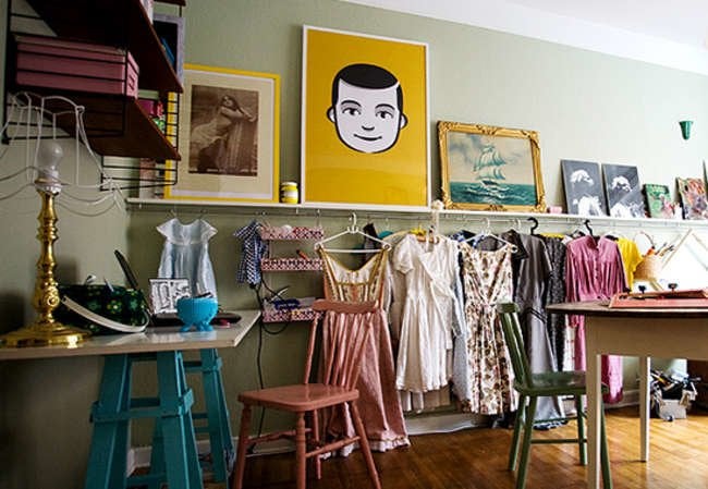 8 DIY Storage Solutions for a Closet-less Room