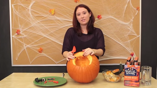 DIY Pumpkin Keg - Carved