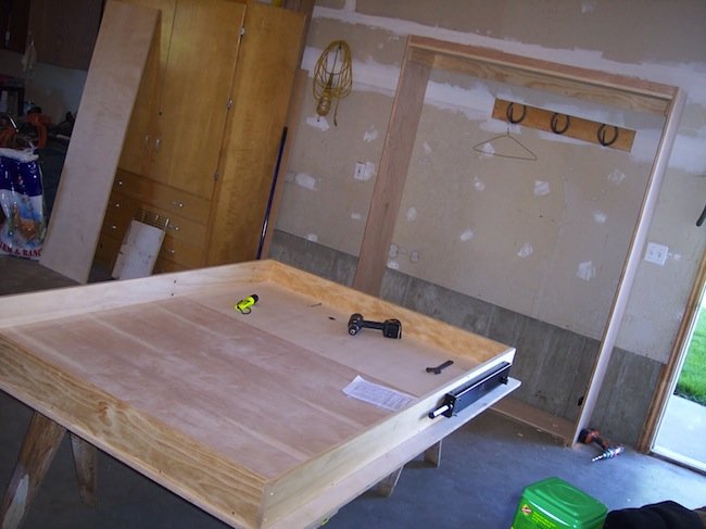 Putting together DIY murphy bed