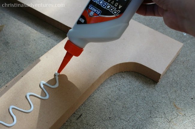 DIY Radiator Cover - glue