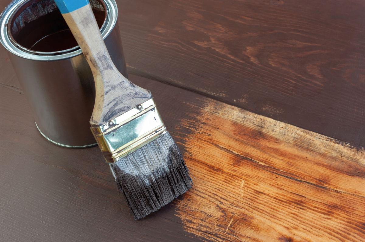 painting pressure treated wood - paint brush