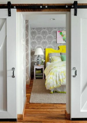 Wallpapered Bedroom
