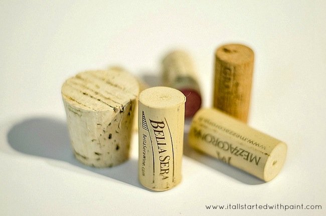 DIY Wine Cork Planter - corks