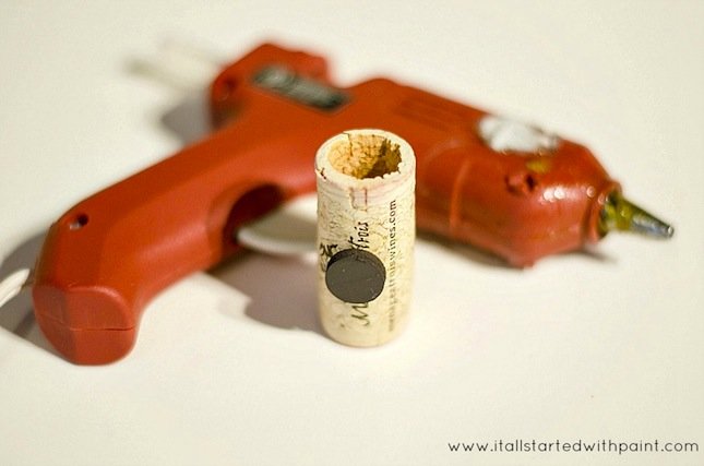 DIY Wine Cork Planter - magnet