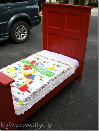 Repurposed Door Toddler Bed