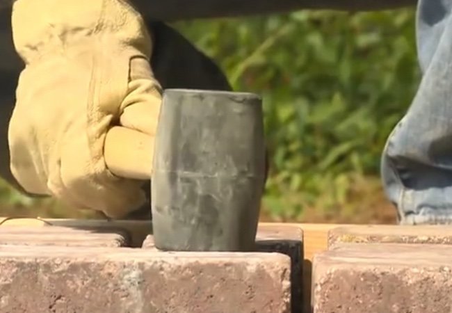 How to Make a Paver Patio - Rubber Mallet