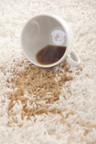 How to Remove Coffee Stains from Carpet - Spill Detail