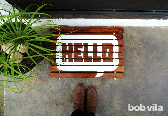 DIY Doormat - Personalized Wooden Welcome Mat