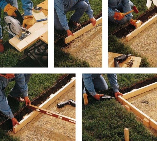 DIY Concrete Patio - Formwork