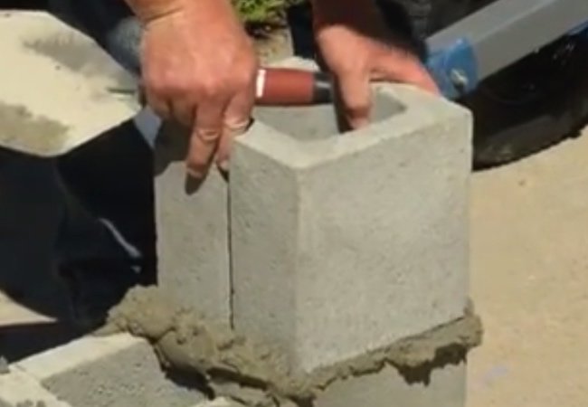 How to Build a Cinder Block Wall - Second Course