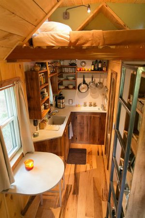 Tiny Home Living - Lofted Bed