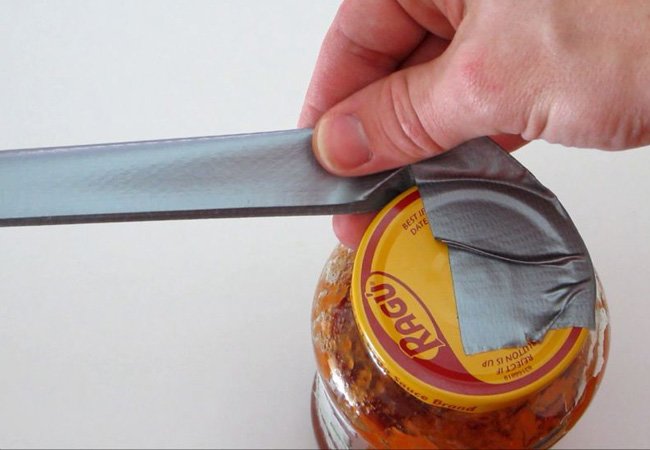 How to Open a Stuck Jar - Duct Tape