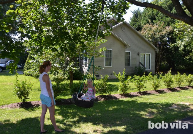 DIY Tire Swing - Completed Backyard Project