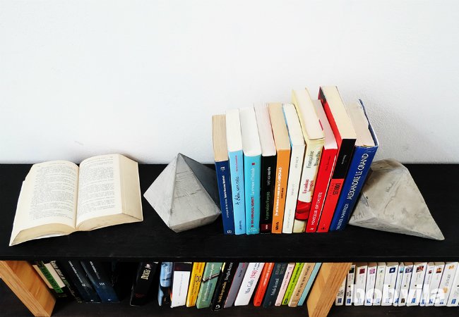 How to Make Concrete Molds - Finished DIY Bookends