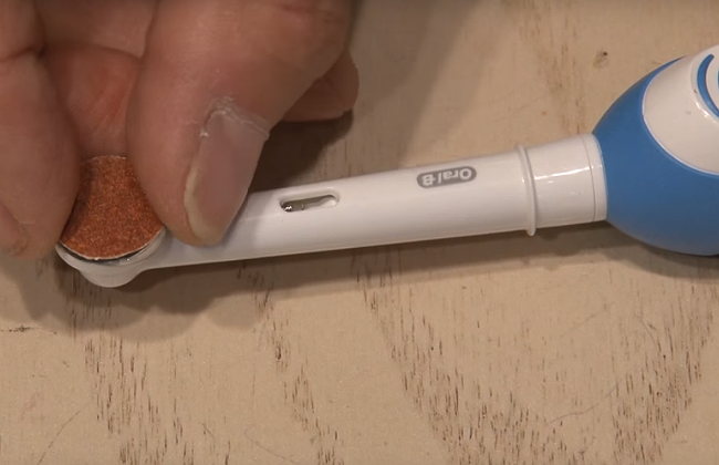 Genius! Turn a Toothbrush into a Power Sander