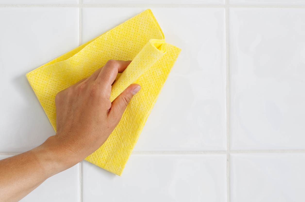 how to seal grout wiping sealer from tile
