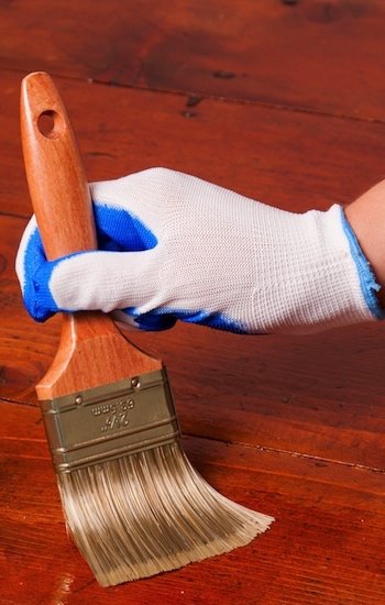 How to Stain Hardwood Floors - Process Shot