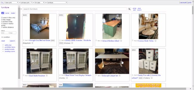 Selling Used Furniture - Craigslist