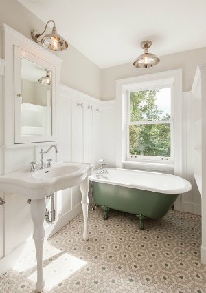 Tiling a Small Bathroom - Floor Pattern
