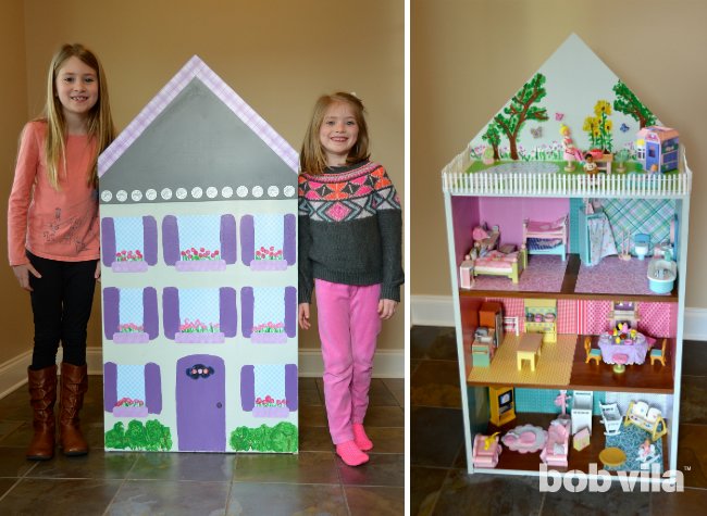 How to Build a Dollhouse - Front and Back Views